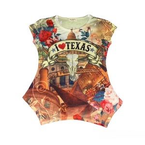 unique embellished texas top